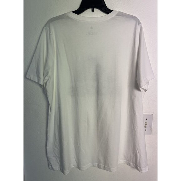 Adidas Womens Regular fit Short Sleeve Logo T-Shirt Shirt White Solid - Picture 3 of 11